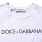 Dolce & Gabbana White Logo Print Cotton Crew Neck T-shirt Mens T-Shirt