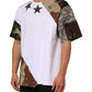 Dolce & Gabbana White Camouflage Patckwork Men Cotton T-shirt Mens T-Shirt