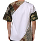 Dolce & Gabbana White Camouflage Patckwork Men Cotton T-shirt Mens T-Shirt