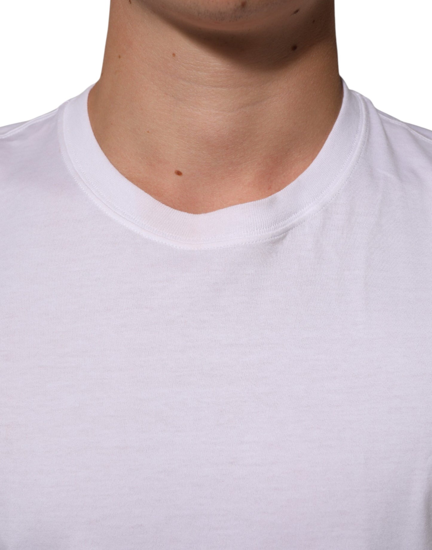 Dolce & Gabbana White Angel Print Cotton Men Crew Neck T-shirt Mens T-Shirt