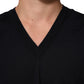 Dolce & Gabbana Black Cashmere Knit V-Neck Pullover Sweater Mens Sweater Mens T-Shirt