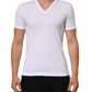 Dolce & Gabbana White Cotton V-Neck Short Sleeves T-shirt Mens T-Shirt