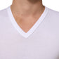 Dolce & Gabbana White Cotton V-Neck Short Sleeves T-shirt Mens T-Shirt