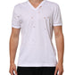 Dolce & Gabbana White Distressed Cotton V Neck Men T-shirt Mens T-Shirt
