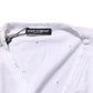 Dolce & Gabbana White Distressed Cotton V Neck Men T-shirt Mens T-Shirt