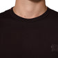 Dolce & Gabbana Brown Logo Plaque Cotton Crew Neck T-shirt Mens T-Shirt