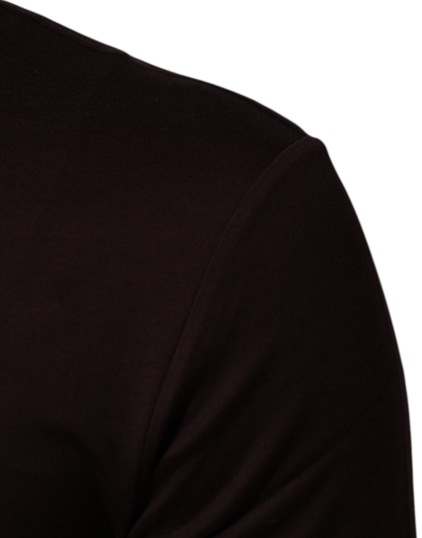 Dolce & Gabbana Brown Logo Plaque Cotton Crew Neck T-shirt Mens T-Shirt