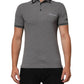 Dolce & Gabbana Gray Logo Embroidery Collared Polo T-shirt Mens T-Shirt