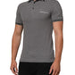 Dolce & Gabbana Gray Logo Embroidery Collared Polo T-shirt Mens T-Shirt