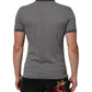 Dolce & Gabbana Gray Logo Embroidery Collared Polo T-shirt Mens T-Shirt