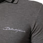 Dolce & Gabbana Gray Logo Embroidery Collared Polo T-shirt Mens T-Shirt