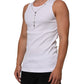 Dolce & Gabbana White Cotton Chain Necklace Tank Top T-shirt Mens T-Shirt