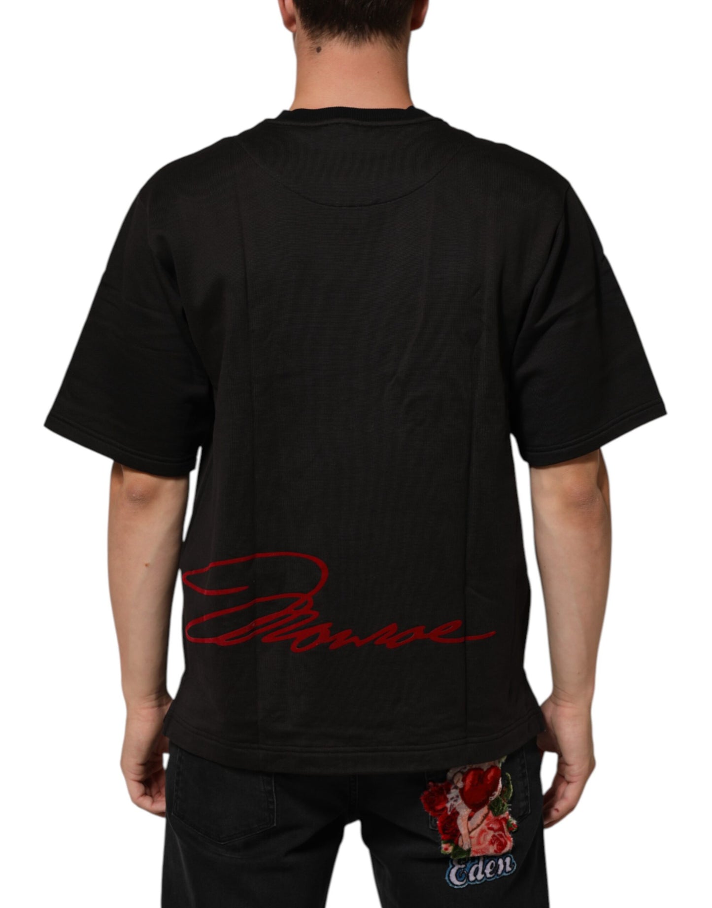 Dolce & Gabbana Black Marilyn Monroe Cotton Crew Neck T-shirt Mens T-Shirt