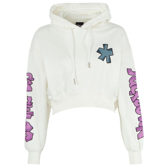 Comme Des Fuckdown Bianco Cotton Women Sweatshirt