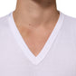 Dolce & Gabbana White Cotton V-Neck Short Sleeves T-shirt Mens T-Shirt