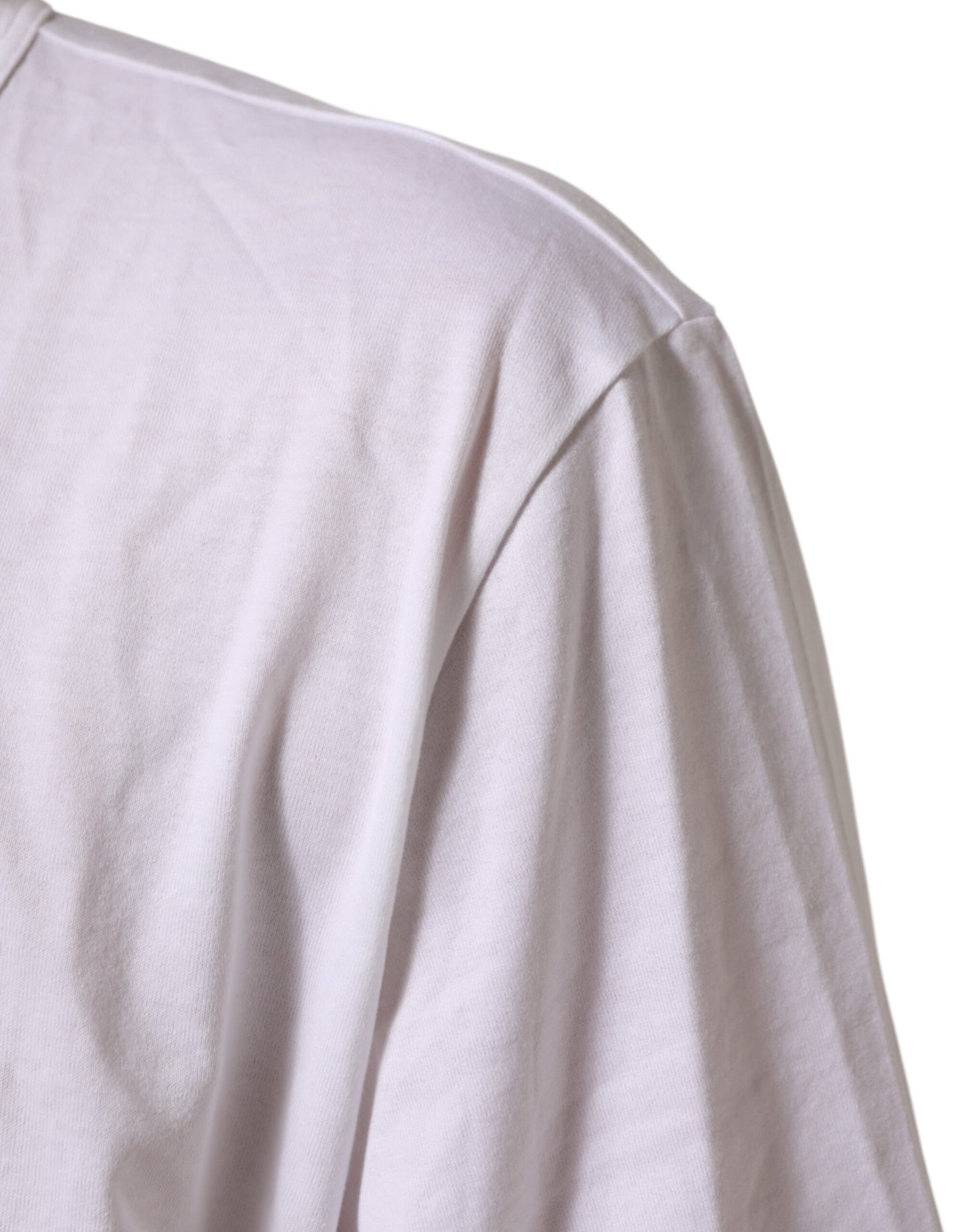 Dolce & Gabbana White Cotton V-Neck Short Sleeves T-shirt Mens T-Shirt
