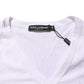 Dolce & Gabbana White Cotton V-Neck Short Sleeves T-shirt Mens T-Shirt