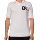 Dolce & Gabbana White Cotton Collared Short Sleeves T-shirt Mens T-Shirt