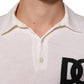 Dolce & Gabbana White Cotton Collared Short Sleeves T-shirt Mens T-Shirt