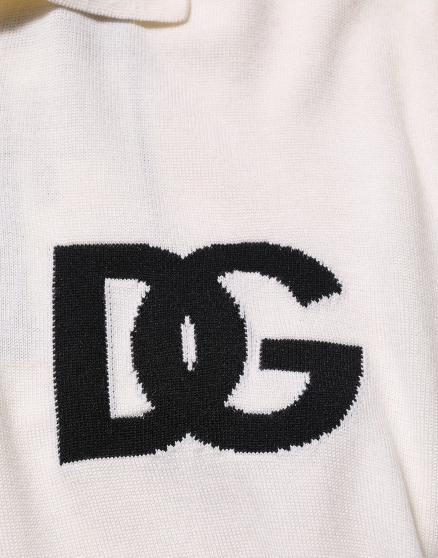 Dolce & Gabbana White Cotton Collared Short Sleeves T-shirt Mens T-Shirt
