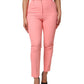 Dolce & Gabbana Pink High Waist Dress Tapered Trouser Pants