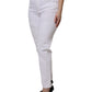 Dolce & Gabbana White Cotton Tattered BOYFRIEND Denim Jeans
