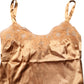 Dolce & Gabbana Brown Floral Lace Silk Satin Tank Lingerie Underwear