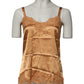 Dolce & Gabbana Brown Floral Lace Silk Satin Tank Lingerie Underwear