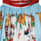 Dolce & Gabbana White Calendar Print Cotton Gathered Maxi Skirt