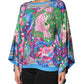 Dolce & Gabbana Multicolor Floral Print Silk Tunic Blouse Top
