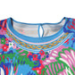 Dolce & Gabbana Multicolor Floral Print Silk Blouse Tunic Top