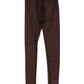 Dolce & Gabbana Brown Nylon Logo Lace Leggings Pants Underwear