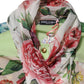 Dolce & Gabbana Multicolor Floral Patchwork Silk Ascot Collar Top