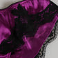 Dolce & Gabbana Purple Silk Satin Floral Lace Panty Brief Underwear