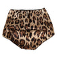 Dolce & Gabbana Multicolor Leopard Silk High Waist Girdle Underwear