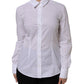 Dolce & Gabbana White Cotton Collared Buttoned Dress Shirt Top