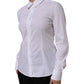 Dolce & Gabbana White Collared Long Sleeves Dress Shirt Top