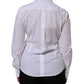 Dolce & Gabbana White Cotton Collared Buttoned Dress Shirt Top