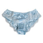 Dolce & Gabbana Sky Blue Silk Satin Lace Panty Brief Underwear