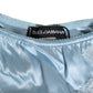 Dolce & Gabbana Sky Blue Silk Satin Lace Panty Brief Underwear