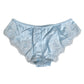 Dolce & Gabbana Sky Blue Silk Satin Lace Panty Brief Underwear