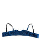Dolce & Gabbana Blue Sequin Embellished Balconnet Bra Underwear
