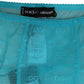 Dolce & Gabbana Light Blue Nylon Logo Lace Leggings Pants Underwear