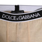 Dolce & Gabbana Beige Nylon Logo Lace Leggings Pants Underwear