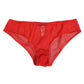 Dolce & Gabbana Red Nylon Sheer Mesh Lace Brief Panty Underwear