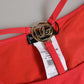 Dolce & Gabbana Red Nylon Stretch Tanga Brief Panty Underwear