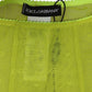 Dolce & Gabbana Neon Green Nylon Logo Lace Leggings Pants Underwear