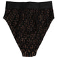 Dolce & Gabbana Black DG Logo Lace High Brief Panty Underwear