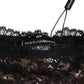Dolce & Gabbana Black Floral Lace Mesh High Brief Panty  Underwear
