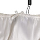Dolce & Gabbana White Silk Satin Floral Lace Panty Brief Underwear